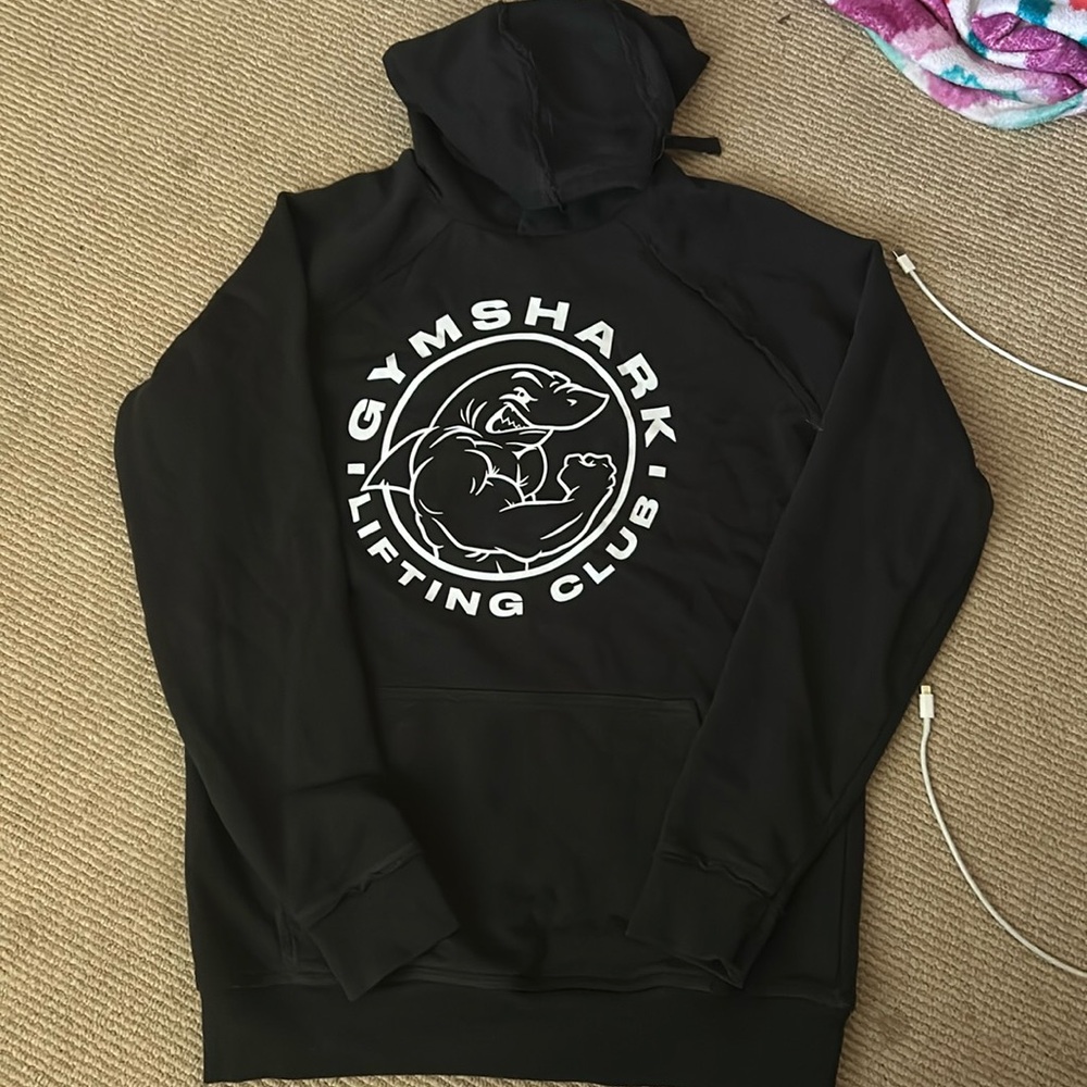 Men’s black gym shark hoodie